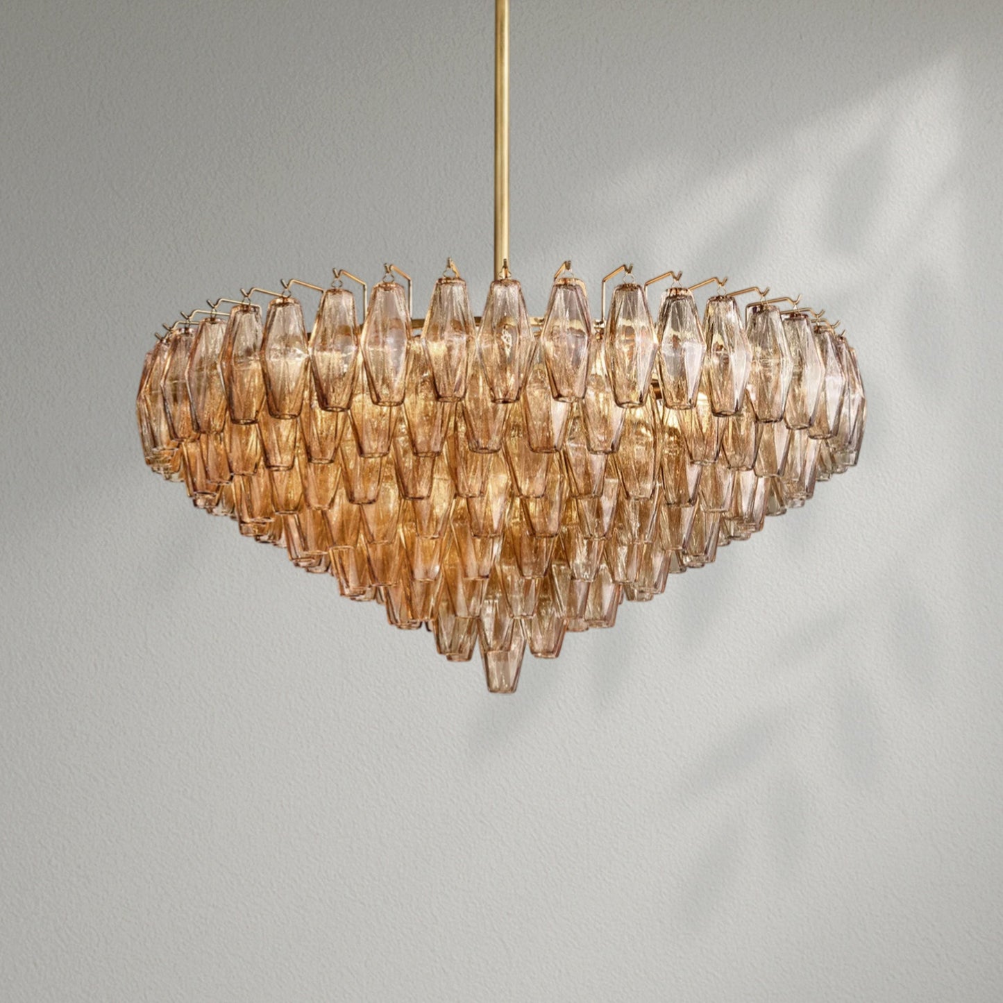 Chiaran Glass Tiered Round Chandelier - Lightings Menu