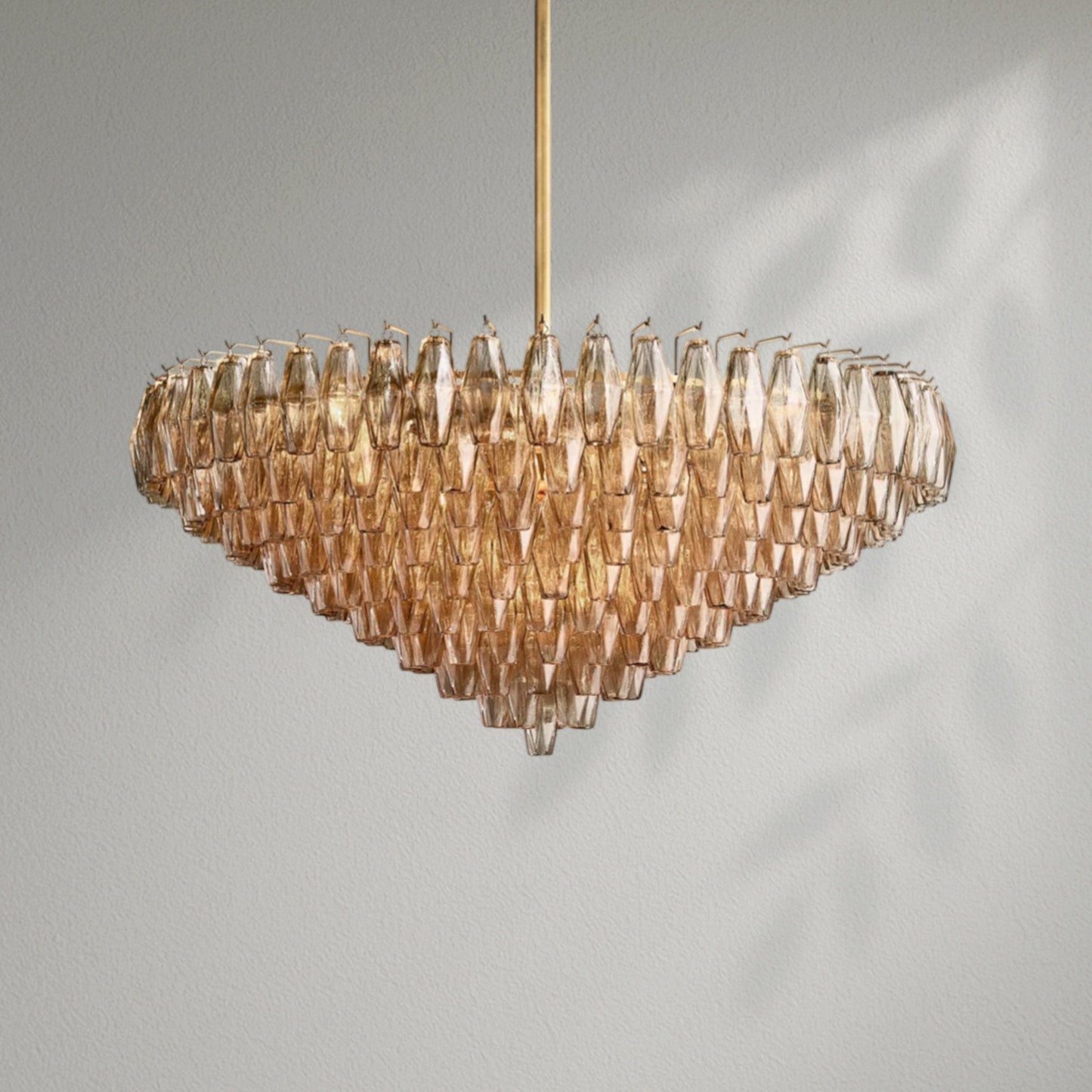Chiaran Glass Tiered Round Chandelier - Lightings Menu