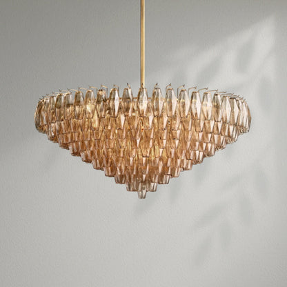 Chiaran Glass Tiered Round Chandelier - Lightings Menu