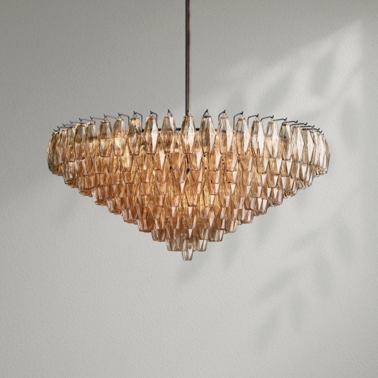 Chiaran Glass Tiered Round Chandelier - Lightings Menu
