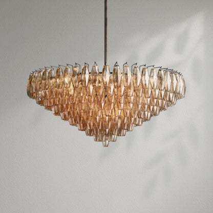 Chiaran Glass Tiered Round Chandelier - Lightings Menu