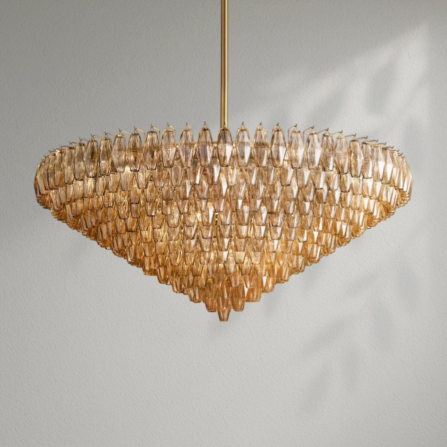 Chiaran Glass Tiered Round Chandelier - Lightings Menu