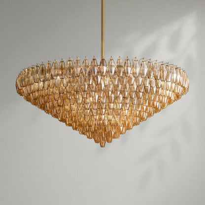 Chiaran Glass Tiered Round Chandelier - Lightings Menu