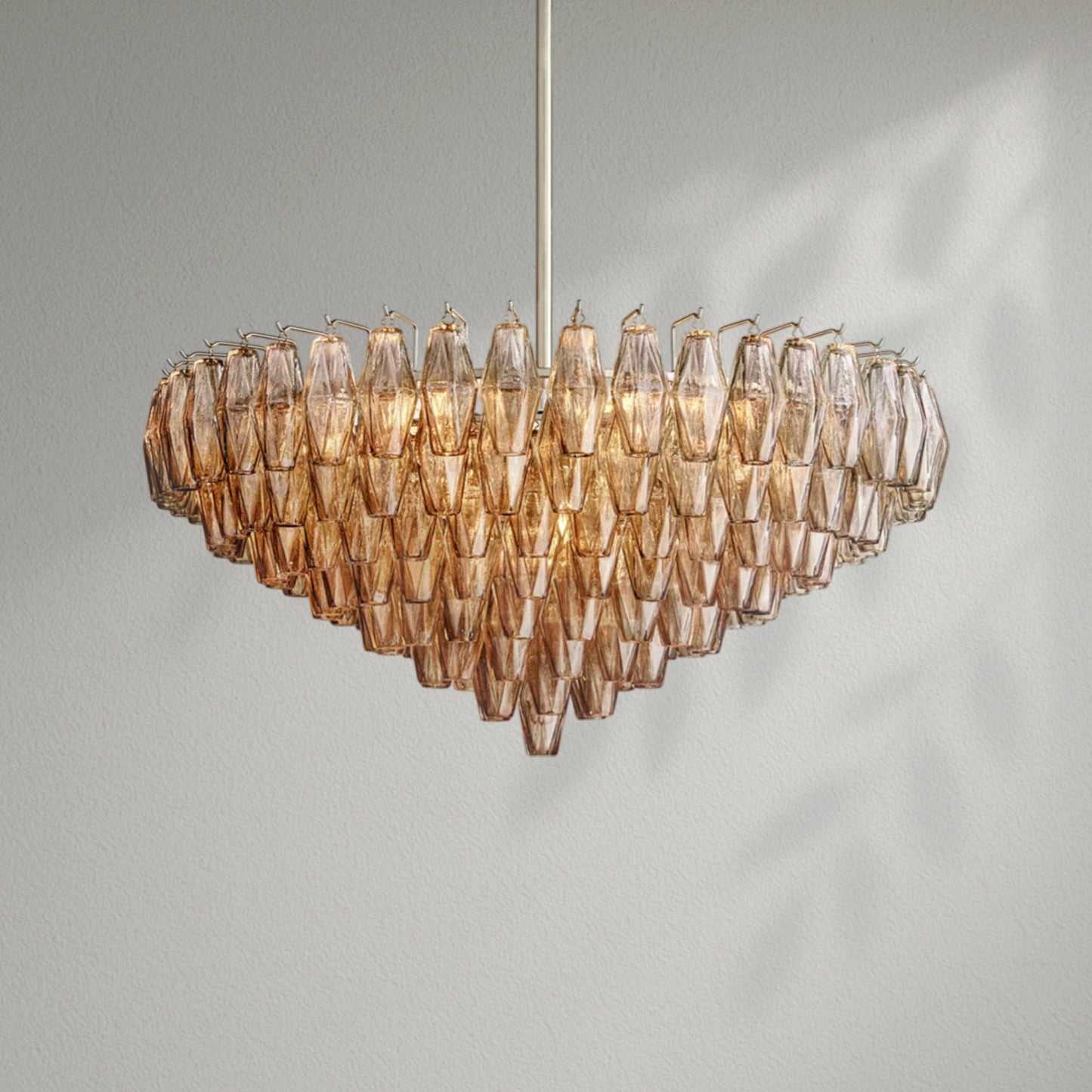 Chiaran Glass Tiered Round Chandelier - Lightings Menu