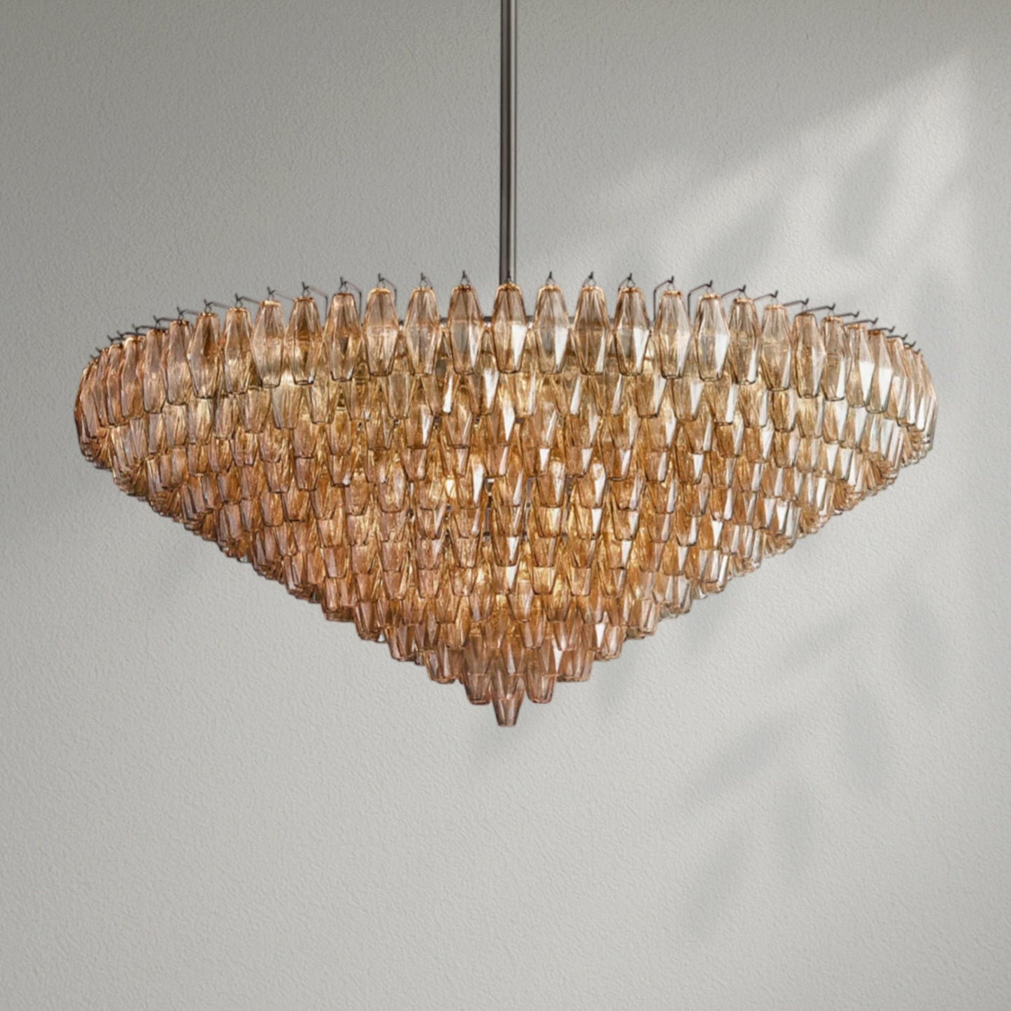 Chiaran Glass Tiered Round Chandelier - Lightings Menu