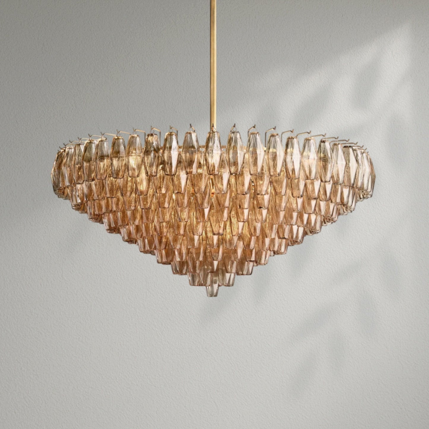 Chiaran Glass Tiered Round Chandelier - Lightings Menu