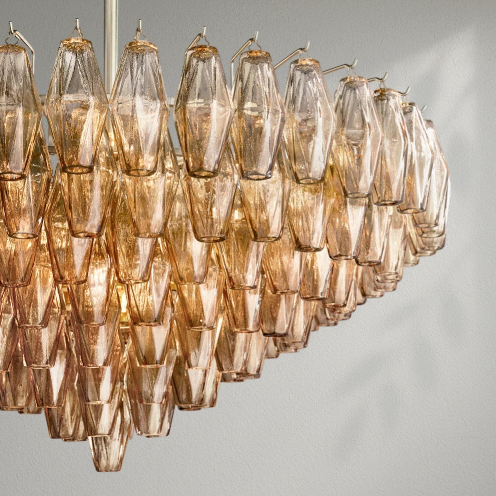 Chiaran Glass Tiered Round Chandelier - Lightings Menu