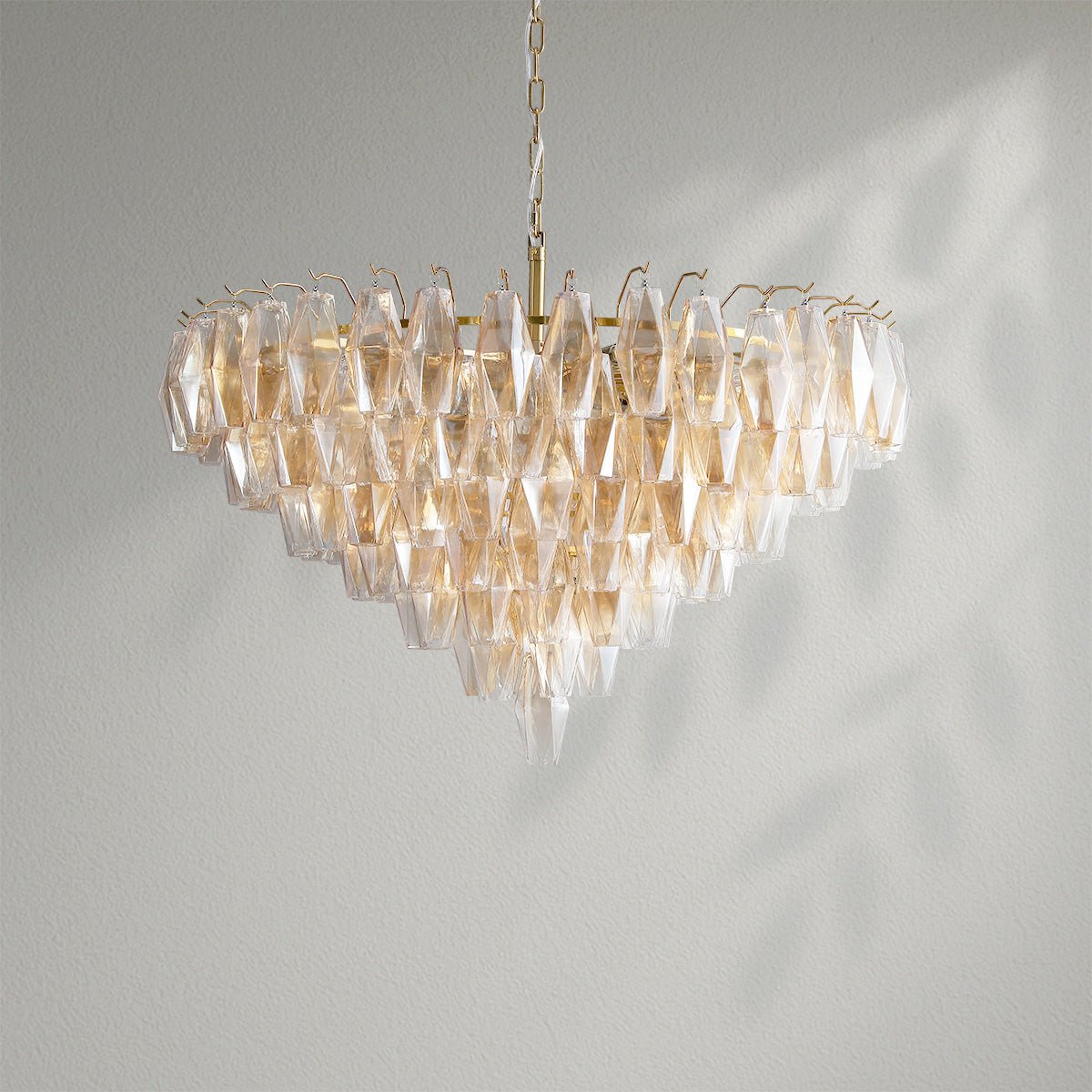 Chiaran Glass Tiered Round Chandelier - Lightings Menu