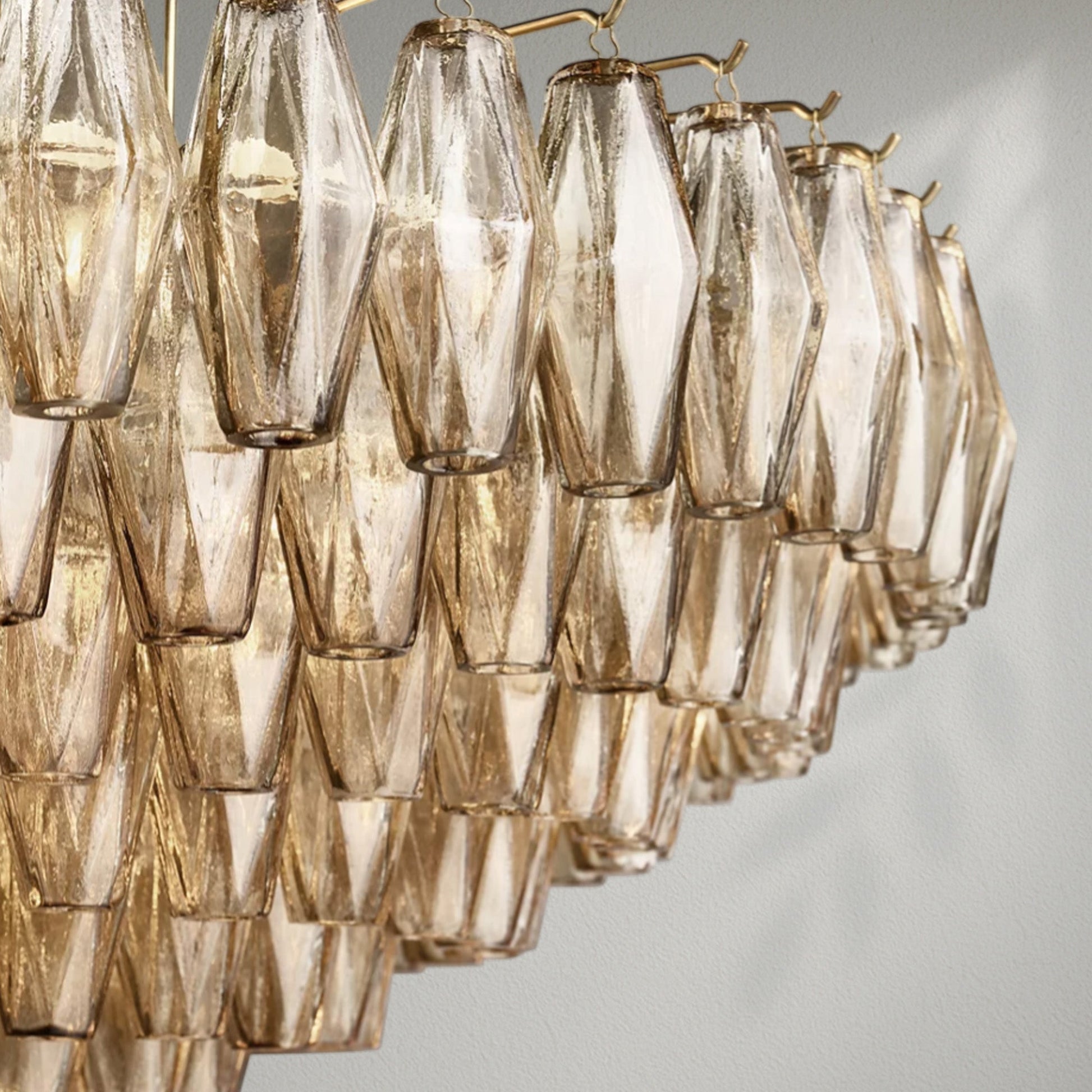 Chiaran Glass Tiered Round Chandelier - Lightings Menu