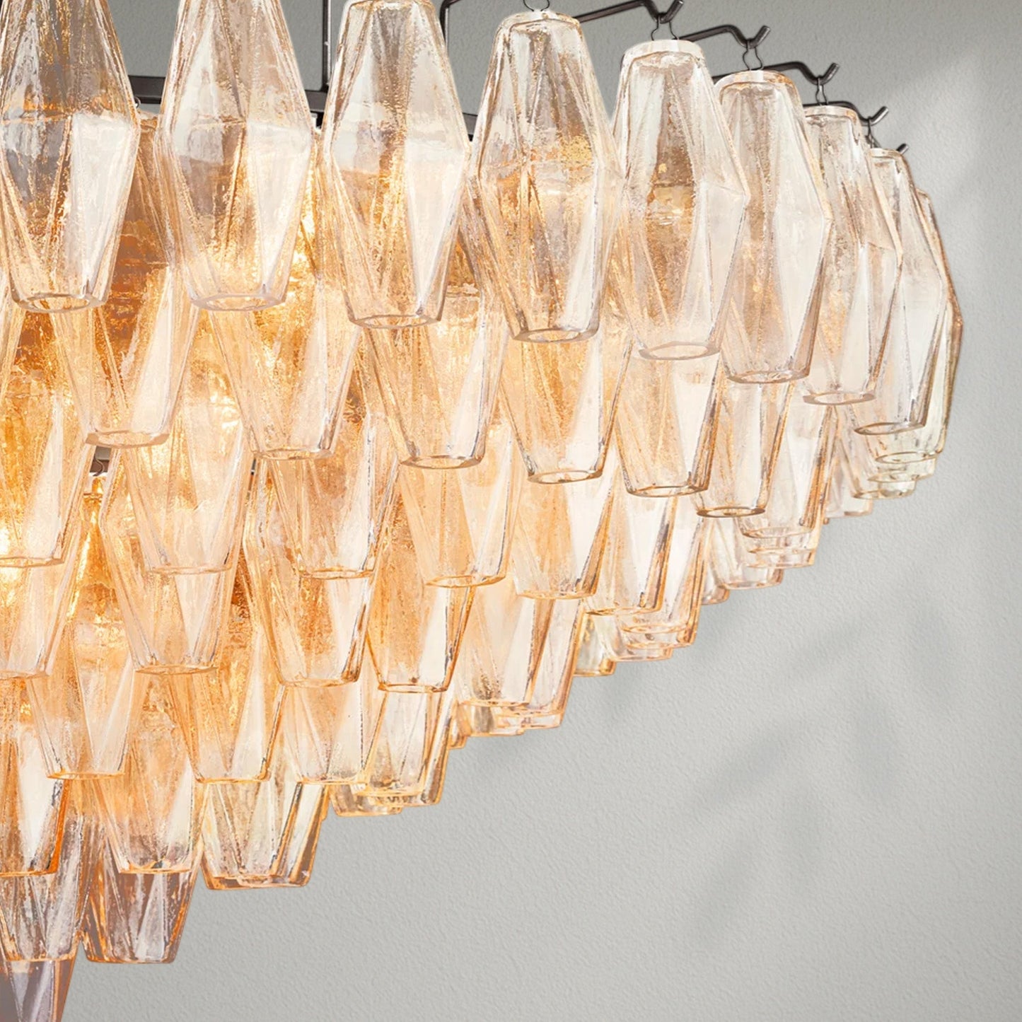 Chiaran Glass Tiered Round Chandelier - Lightings Menu