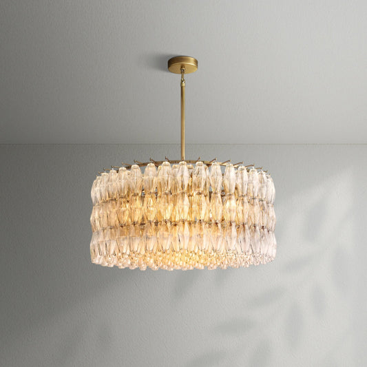 Chiaran Smoke Glass Round Chandelier - Lightings Menu