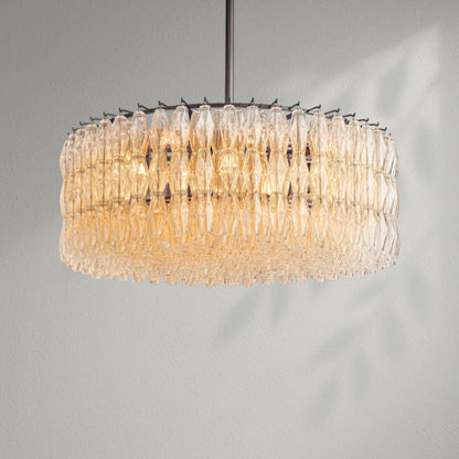 Chiaran Smoke Glass Round Chandelier - Lightings Menu