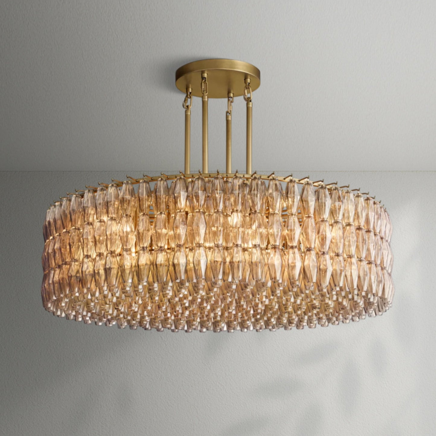 Chiaran Smoke Glass Round Chandelier - Lightings Menu