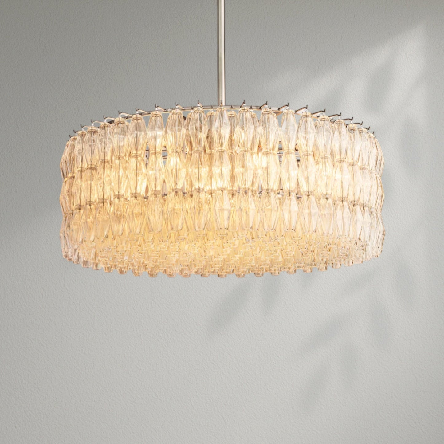 Chiaran Smoke Glass Round Chandelier - Lightings Menu