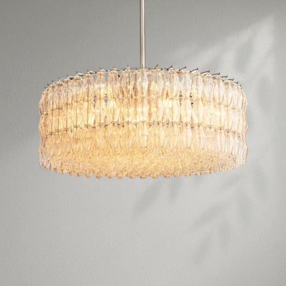 Chiaran Smoke Glass Round Chandelier - Lightings Menu