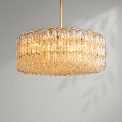 Chiaran Smoke Glass Round Chandelier - Lightings Menu