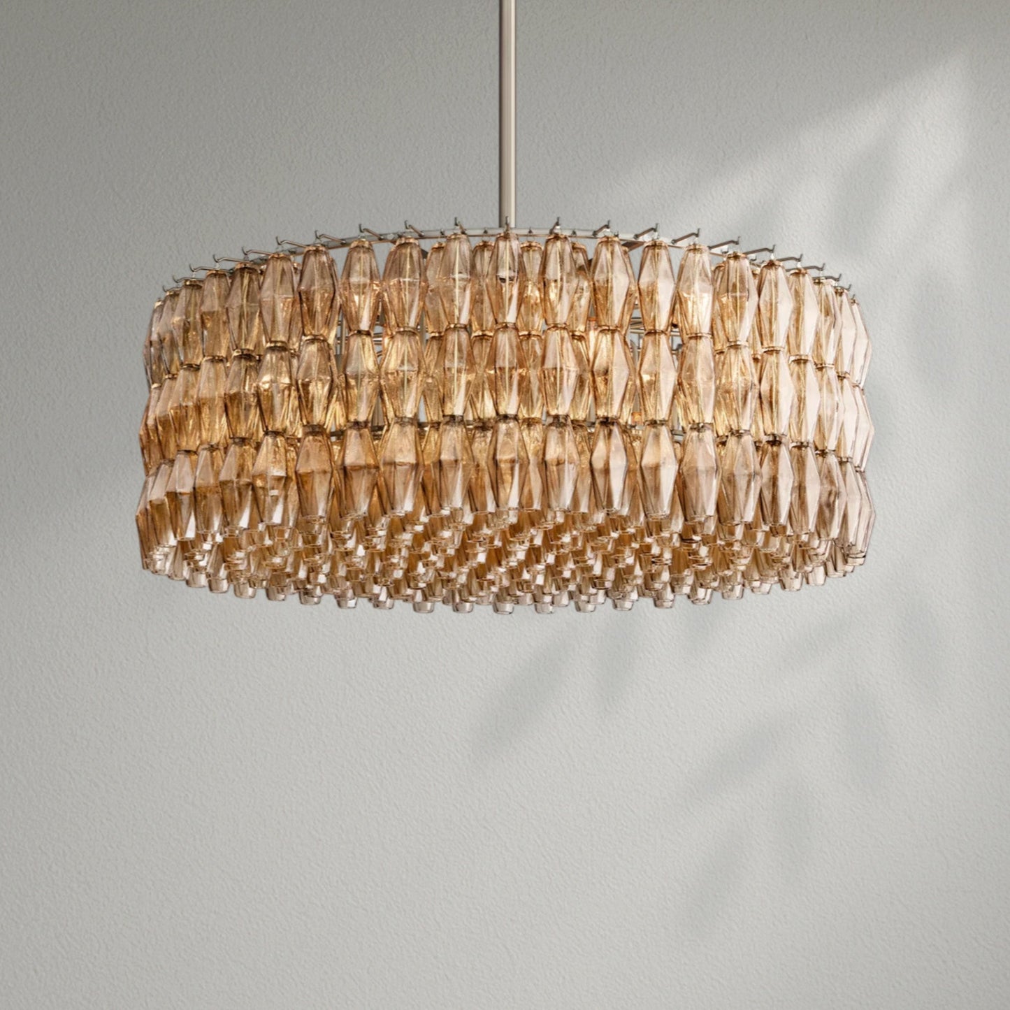 Chiaran Smoke Glass Round Chandelier - Lightings Menu