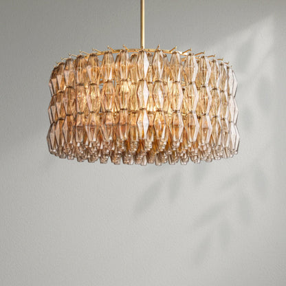 Chiaran Smoke Glass Round Chandelier - Lightings Menu
