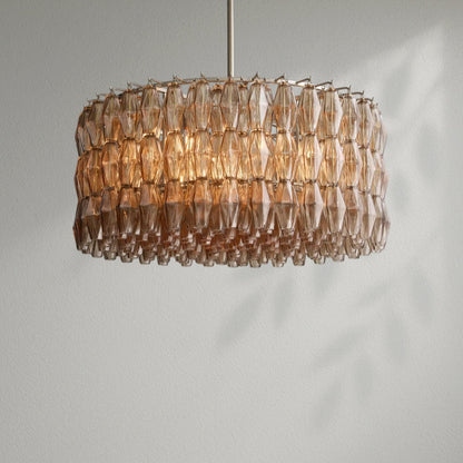 Chiaran Smoke Glass Round Chandelier - Lightings Menu