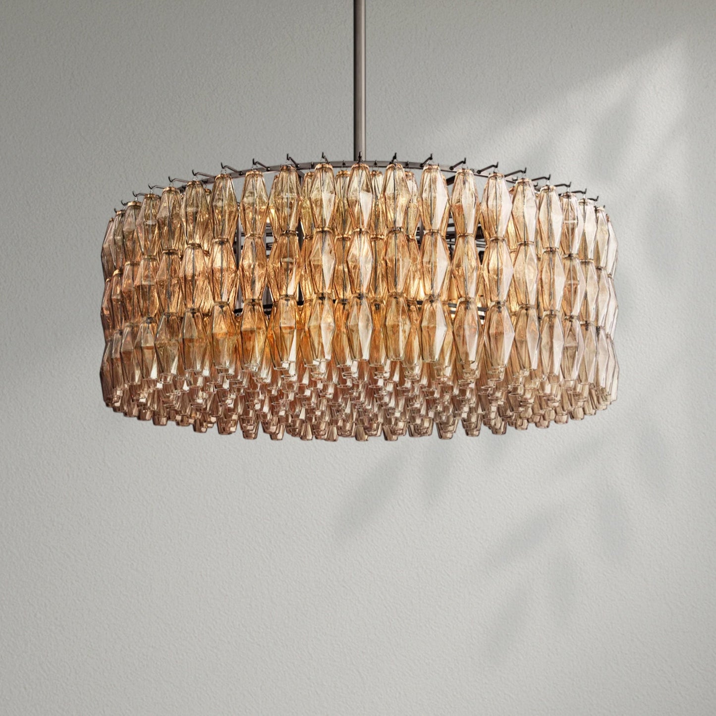Chiaran Smoke Glass Round Chandelier - Lightings Menu