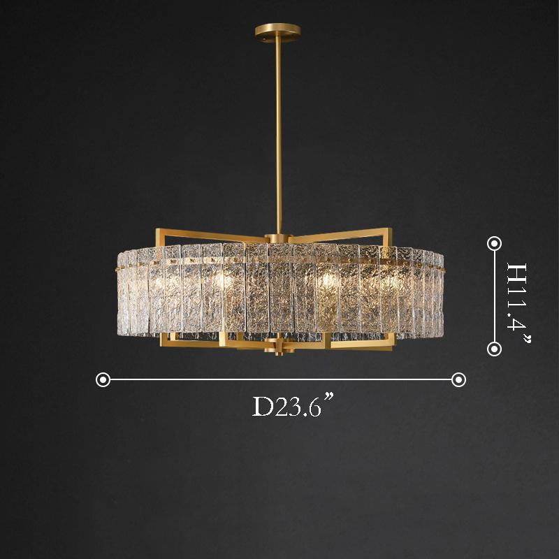 Classic Moire Crystal Round Chandelier - Lightings Menu