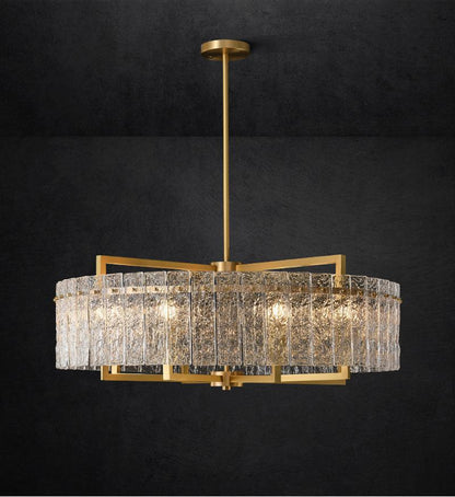 Classic Moire Crystal Round Chandelier - Lightings Menu