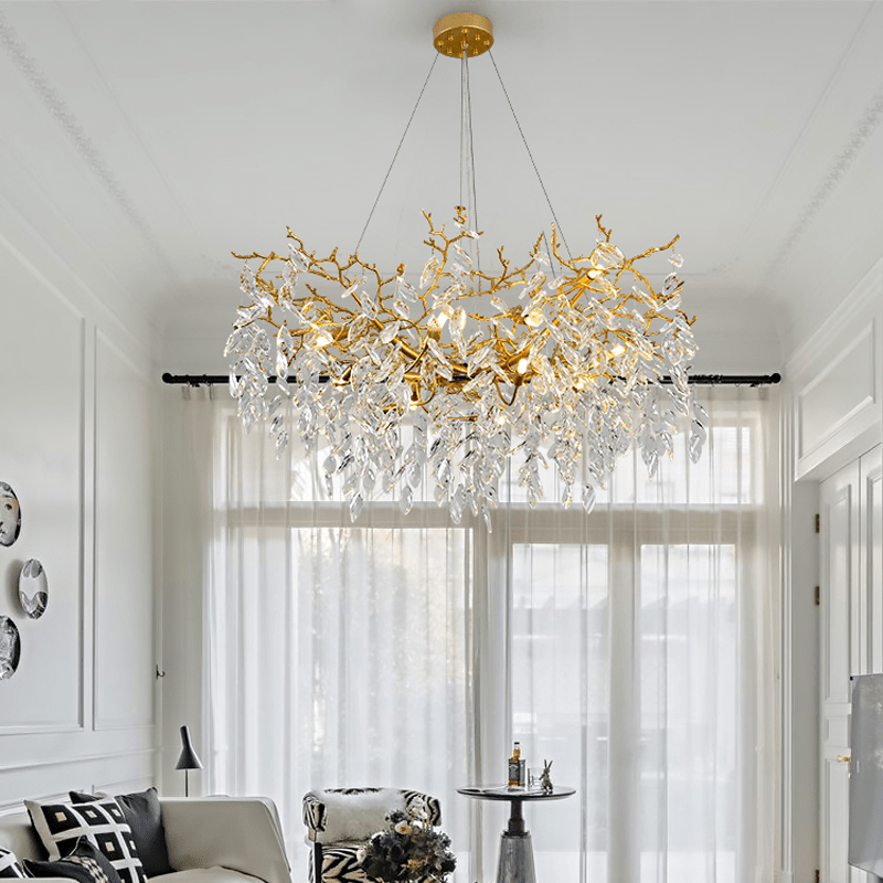 Cleo Branch Crystal Chandelier Light - Lightings Menu