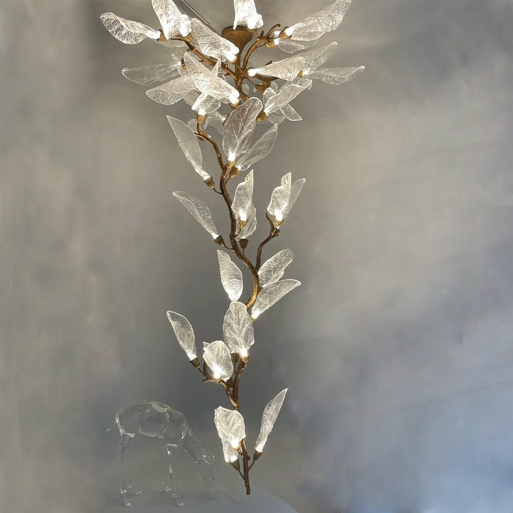 Creative Bionic Resin Leaves Chandelier - Lightings Menu