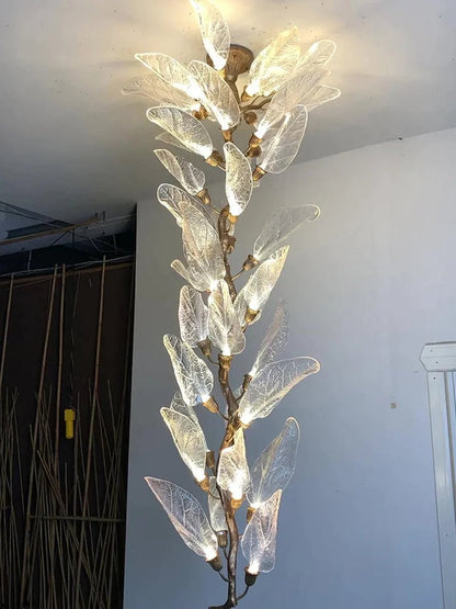 Creative Bionic Resin Leaves Chandelier - Lightings Menu