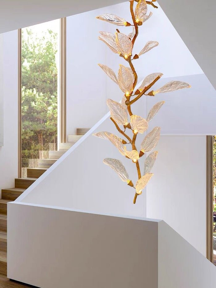 Creative Bionic Resin Leaves Chandelier - Lightings Menu