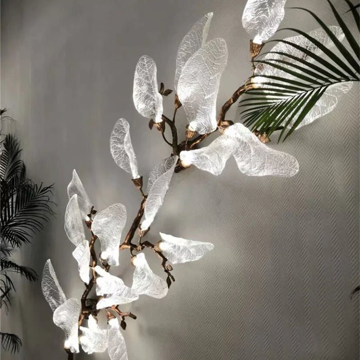 Creative Bionic Resin Leaves Chandelier - Lightings Menu