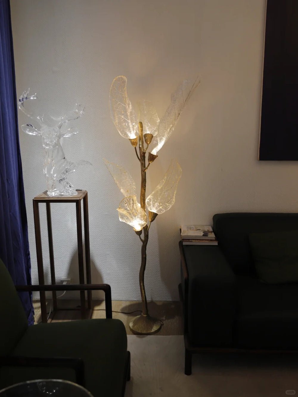 Creative Bionic Resin Leaves Chandelier - Lightings Menu