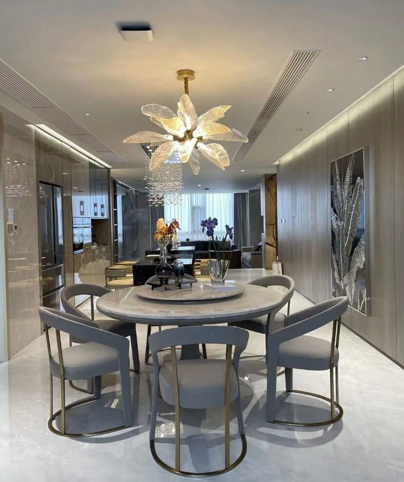 Creative Bionic Resin Leaves Chandelier - Lightings Menu