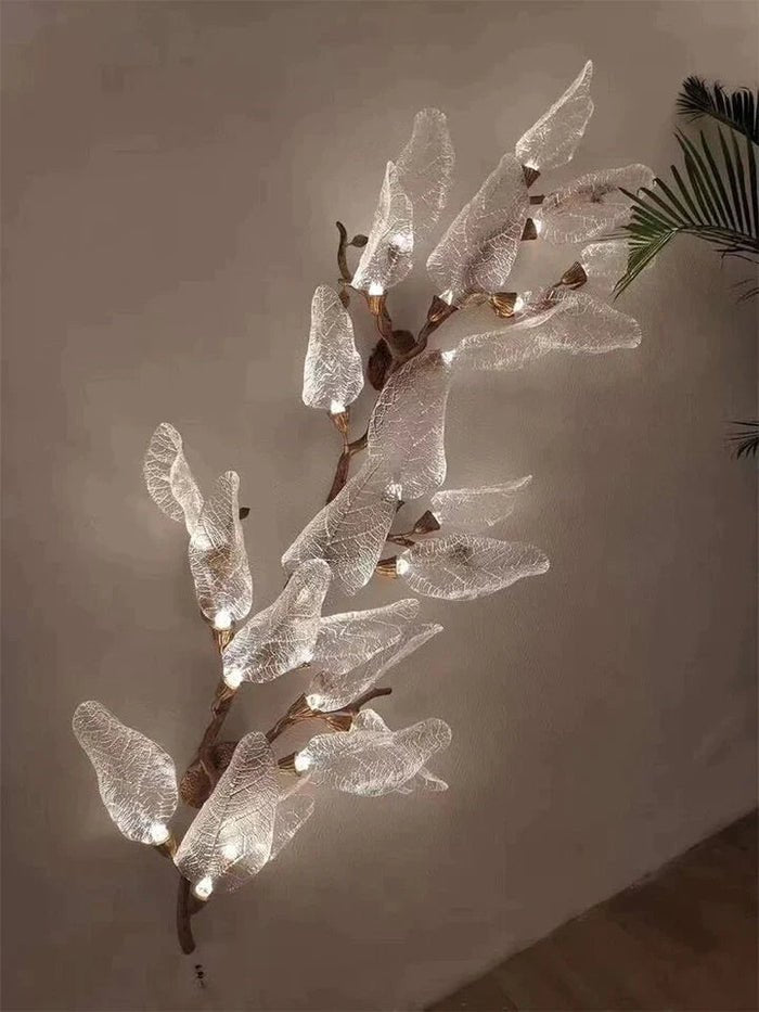 Creative Bionic Resin Leaves Chandelier - Lightings Menu