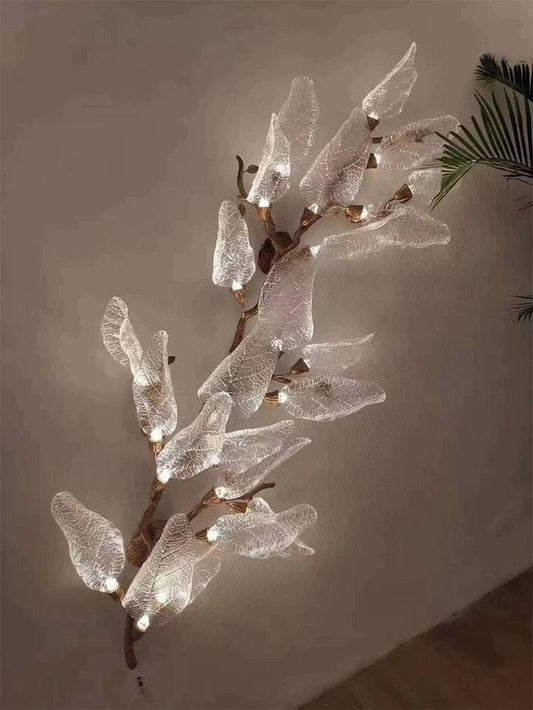 Creative Bionic Resin Leaves Chandelier - Lightings Menu