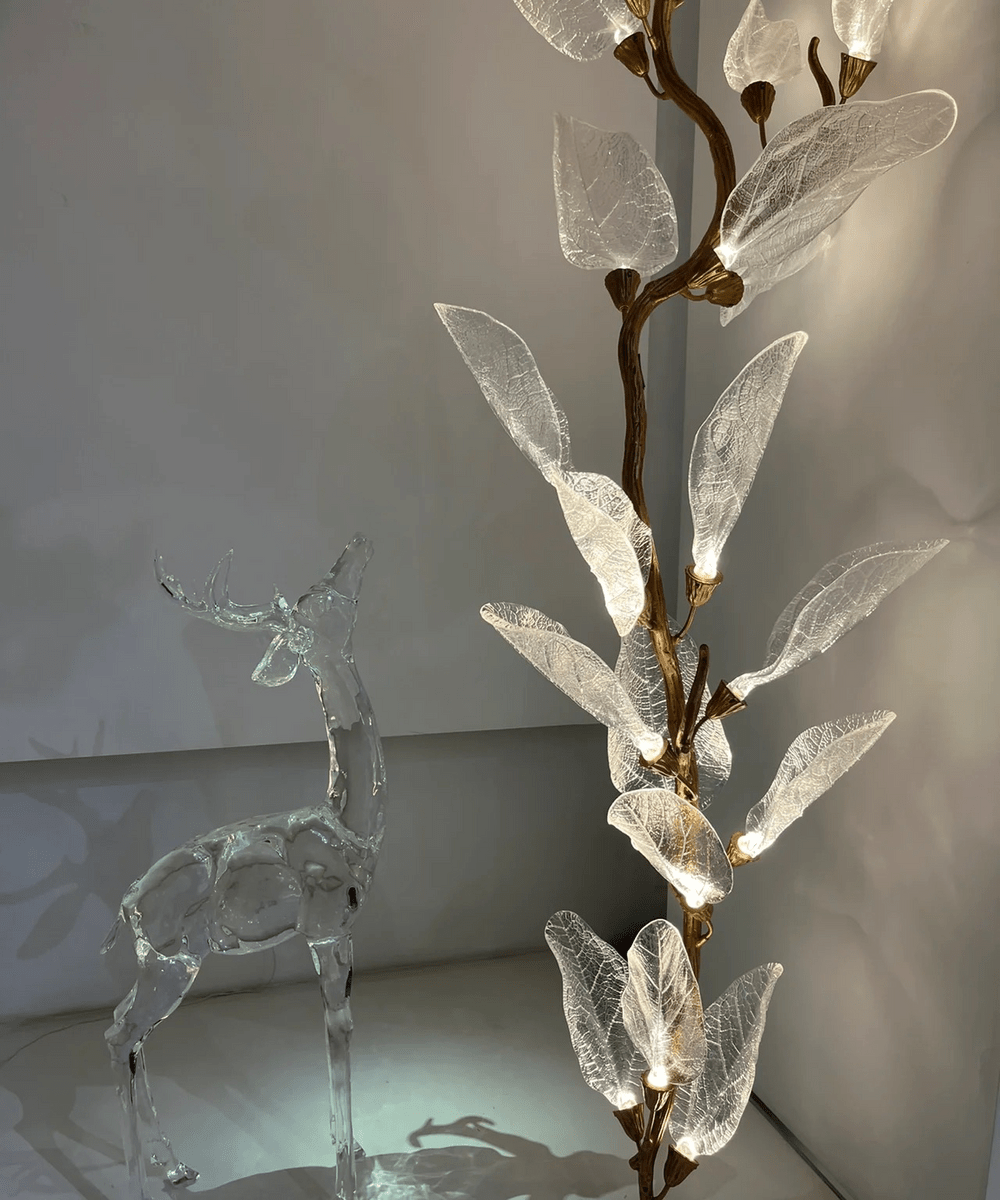 Creative Bionic Resin Leaves Chandelier - Lightings Menu