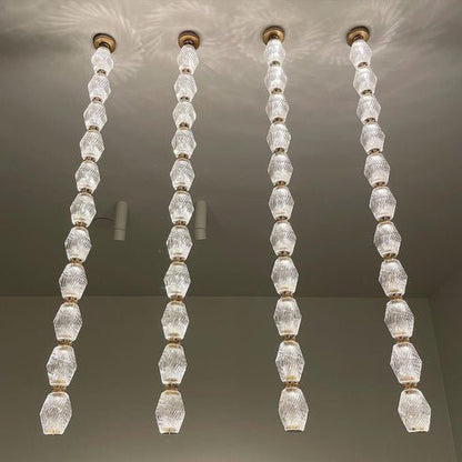 Creative Glass Pearl Necklace Pendnat Chandelier for Living/Dining Room/Staircase - Lightings Menu