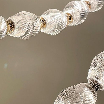 Creative Glass Pearl Necklace Pendnat Chandelier for Living/Dining Room/Staircase - Lightings Menu