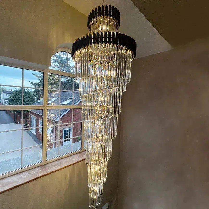 Cyrus Multiple Tier Crystal Chandelier - Lightings Menu