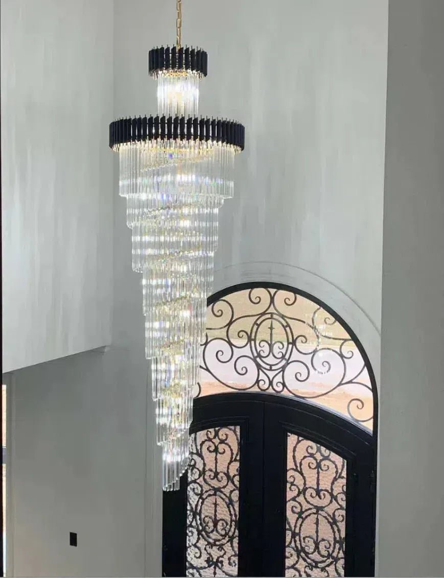 Cyrus Multiple Tier Crystal Chandelier - Lightings Menu