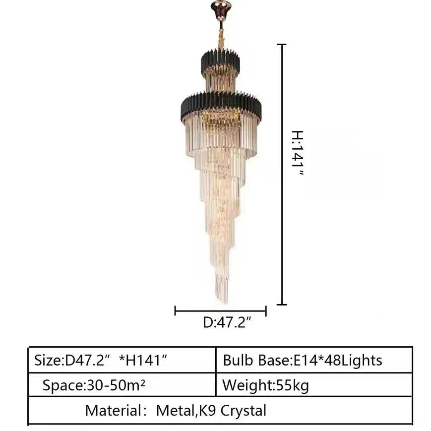 Cyrus Multiple Tier Crystal Chandelier - Lightings Menu