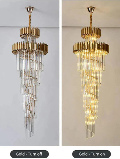 Cyrus Multiple Tier Crystal Chandelier - Lightings Menu