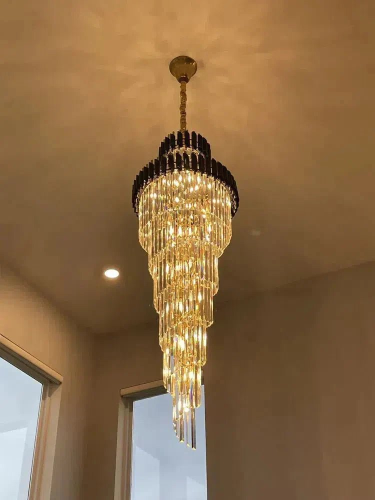 Cyrus Multiple Tier Crystal Chandelier - Lightings Menu