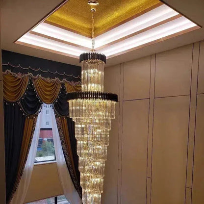 Cyrus Multiple Tier Crystal Chandelier - Lightings Menu