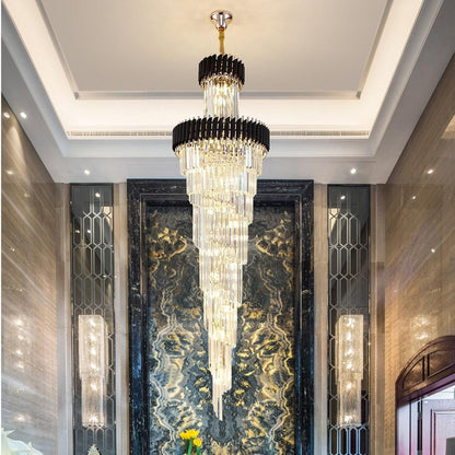 Cyrus Multiple Tier Crystal Chandelier - Lightings Menu