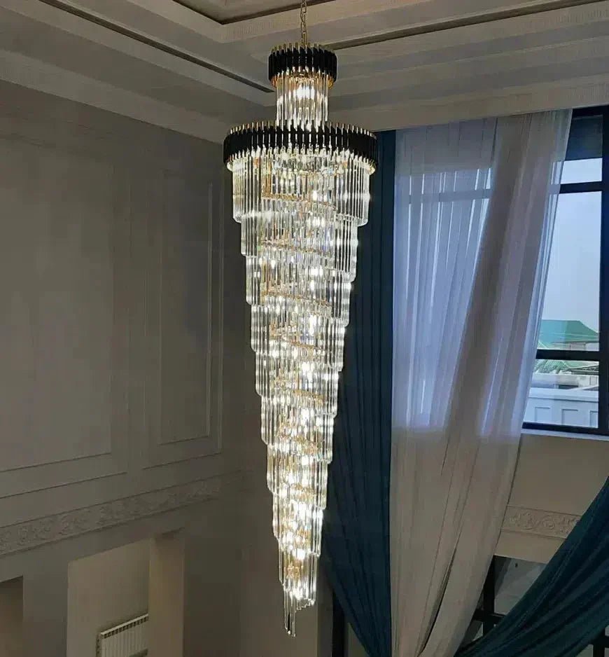 Cyrus Multiple Tier Crystal Chandelier - Lightings Menu