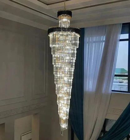 Cyrus Multiple Tier Crystal Chandelier - Lightings Menu