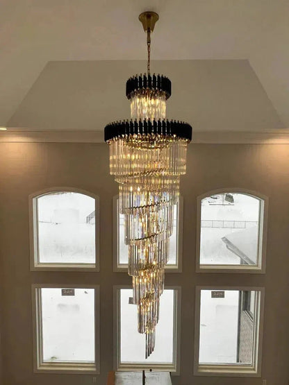 Cyrus Multiple Tier Crystal Chandelier - Lightings Menu