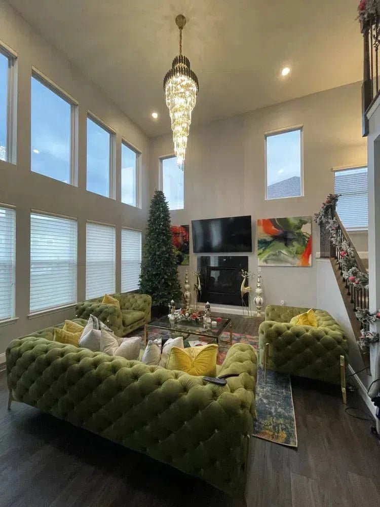 Cyrus Multiple Tier Crystal Chandelier - Lightings Menu