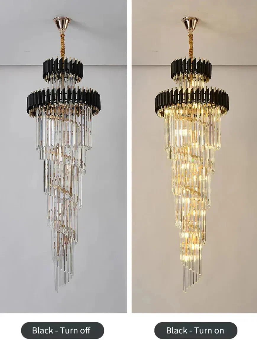 Cyrus Multiple Tier Crystal Chandelier - Lightings Menu